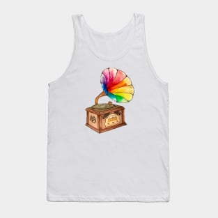 Rainbow Record Player Tank Top